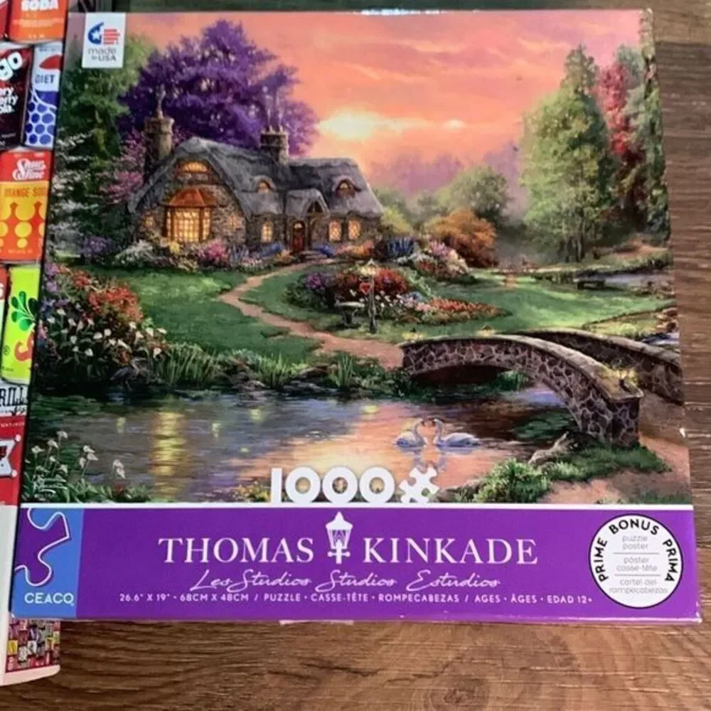 Springbok vintage can puzzle. & ceaco Thomas‎ ki jade cottage puzzle